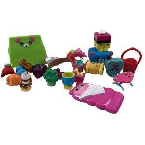 Shopkins Toy Lot Mini Figures Petkins Lil Shoppies Doll Accessories Food Moose
